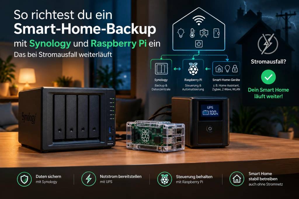 So richtest du ein smart‑home‑backup mit synology und raspberry pi ein, das bei stromausfall weiterläuft