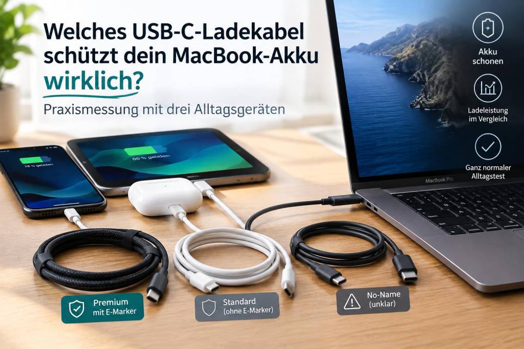Welches usb‑c‑ladekabel schützt dein macbook‑akku wirklich? praxismessung mit drei alltagsgeräten